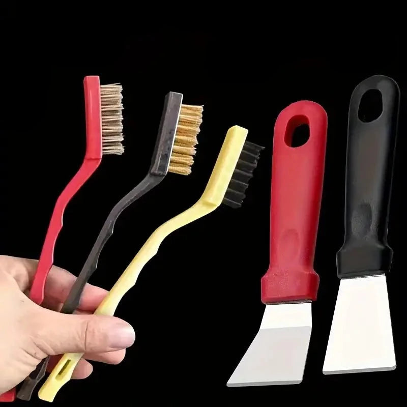 Kitchen Stove Cleaning Kit, Long Handle Kitchen Dirt Removing Tools, Oil Stain Removal, Multifunctional Dead End Cleaning Brush, Kitchen Copper Wire Brush Spatula for Kitchen, Bathroom Kitchen Stove Cleaning Kit, Long Handle Kitchen Dirt Removing Tools, Oil Stain Removal, Multifunctional Dead End Cleaning Brush, Kitchen Copper Wire Brush Spatula for Kitchen, Bathroom